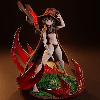 megumin - konosuba crimson aqua mage wizard sorcerer anime girl character 3dprint figure manga figurines games toys 3d print model - Mito3D