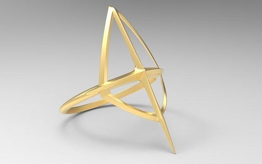 mel ring 3d model lowpoly poly design modern fashion jewelry gold printable trend luxury jewel diamond low rings sports equipment 3d print model - Mito3D