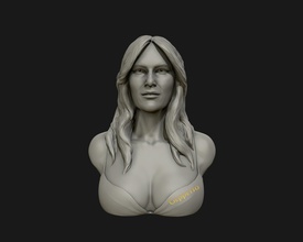 melania koz 3d büst heykel kadın insanlar kız sanat vesika karakter vücut heykelcik galeri polis baş insan heykeller 3d print model - Mito3D