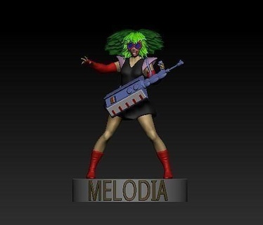 melodia melody silver hawks hero villain games toys 3d print model - Mito3D
