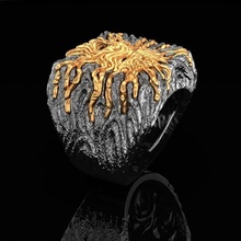 melting ring gold jewelry printable jewel jewellery sterling fashion rings lava eruption 3d print model - Mito3D