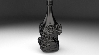 meme engraçado garrafa a arte flácidos oldman esculturas 3d print model - Mito3D
