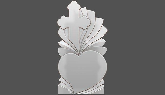 memorial tombstone cross cnc monument tomb grave gravestone graveyard carve marble headstone christian religiou bulgarian engraving carving carved roses object art signs logos 3d print model - Mito3D