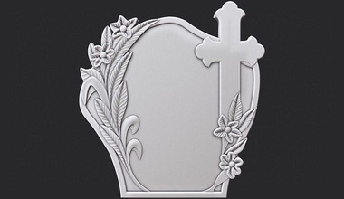 memorial tombstone cross cnc monument tomb grave gravestone graveyard carve headstone christian religiou bulgarian engraving carving carved angel praying pray art signs logos 3d print model - Mito3D