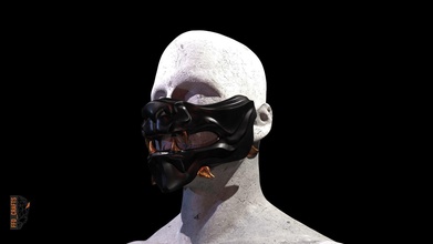 mempo máscara arte cosplay japón mengu samurai cara diseño escultura oscuro moda cabeza horror lindo hombre 3d print model - Mito3D