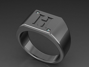men11 hombres anillo oro plata joyería joya anillos 3d print model - Mito3D
