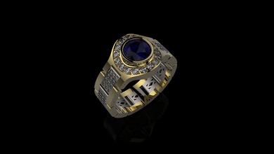 men 998 Schmuck gold Ringe Männer ring Silber diamond gem Juwel bedruckbar ist engagement Hochzeit Platin Diamant-ring sterling Charakter genial Mode-ring 3d print model - Mito3D