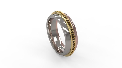 homens banda anel 29 ouro jóia joalheria prata imprimível diamante mulher moda Casamento solitário Saphire rubi amar namorados 3d print model - Mito3D