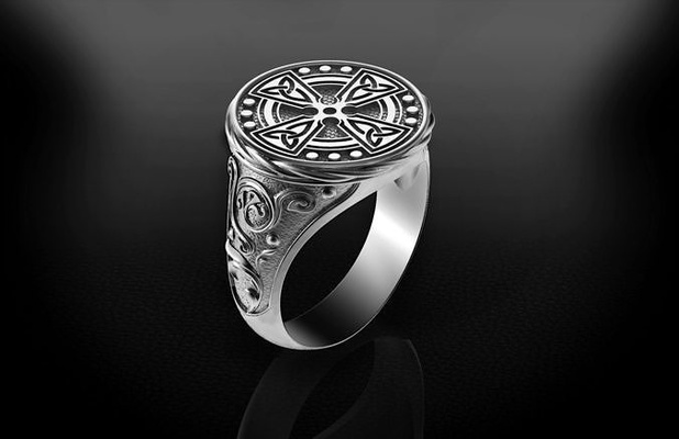 hombres céltico anillo 2 3d impresión modelo hombre diseño joyería joya nudo detallado moderno oro tribal plata varonil imprimible grabado anillos fuerte 3d print model - Mito3D