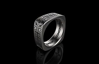 Männer keltischen ring Schmuck Mann celtic design Knoten modern gold Silber schwarz manly Juwel bedruckbar ist Gravur Ringe 3d print model - Mito3D