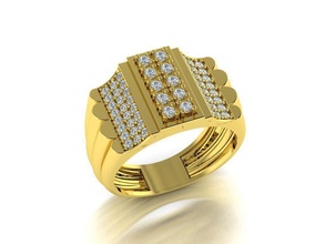 men diamond jewelry ring jewel gold gem 3dprint fashion jewelrylover printable eurosize beauty shining luxury modern design rings 3d print model - Mito3D