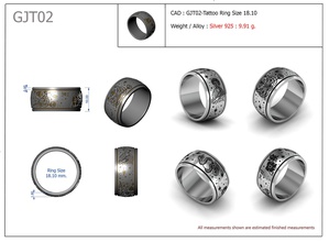 hommes anneau de mode l'anneau bijoux le diamant or joyau imprimable l'engagement la livre sterling bague en platine beauté prototypage d'impression mariage doigt les anneaux 3d print model - Mito3D