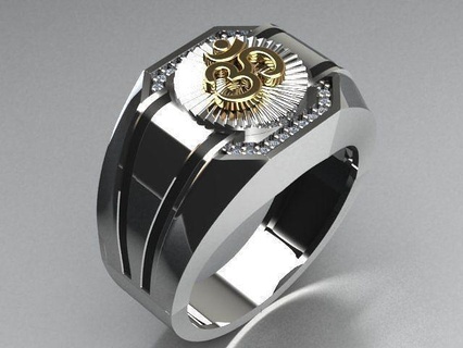 Hommes bijoux bague or imprimable argent anneaux diamant bijou engagement 3djewelry gratuits menring hommes ringmen bijoutiers freemenring 3d print model - Mito3D