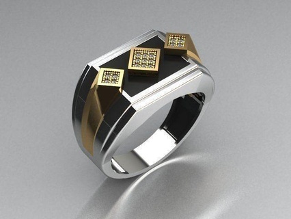 hombres joyería joya anillo oro imprimible plata anillos diamante compromiso joyeria joyeros menring ajustando libres 3d print model - Mito3D