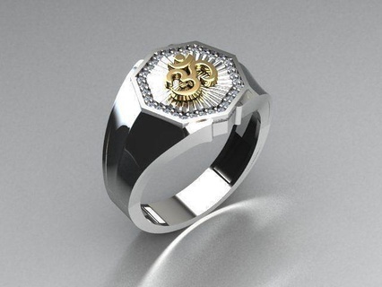 Hommes bijoux bague or imprimable argent anneaux diamant bijou engagement 3djewelry gratuits menring ringmen bijoutiers hommes 3d print model - Mito3D
