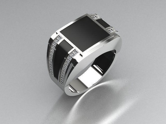 hombres joyería joya anillo oro imprimible plata anillos diamante compromiso menring joyeria joyeros libres 3d print model - Mito3D