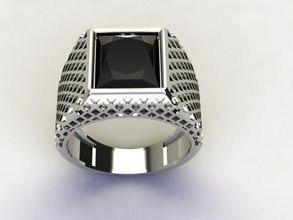 men jewelry ring printable equipment platinum fashion silver brilliant onyx gold gem diamond sterling bronze sapphire beauty luxury rings 3d print model - Mito3D