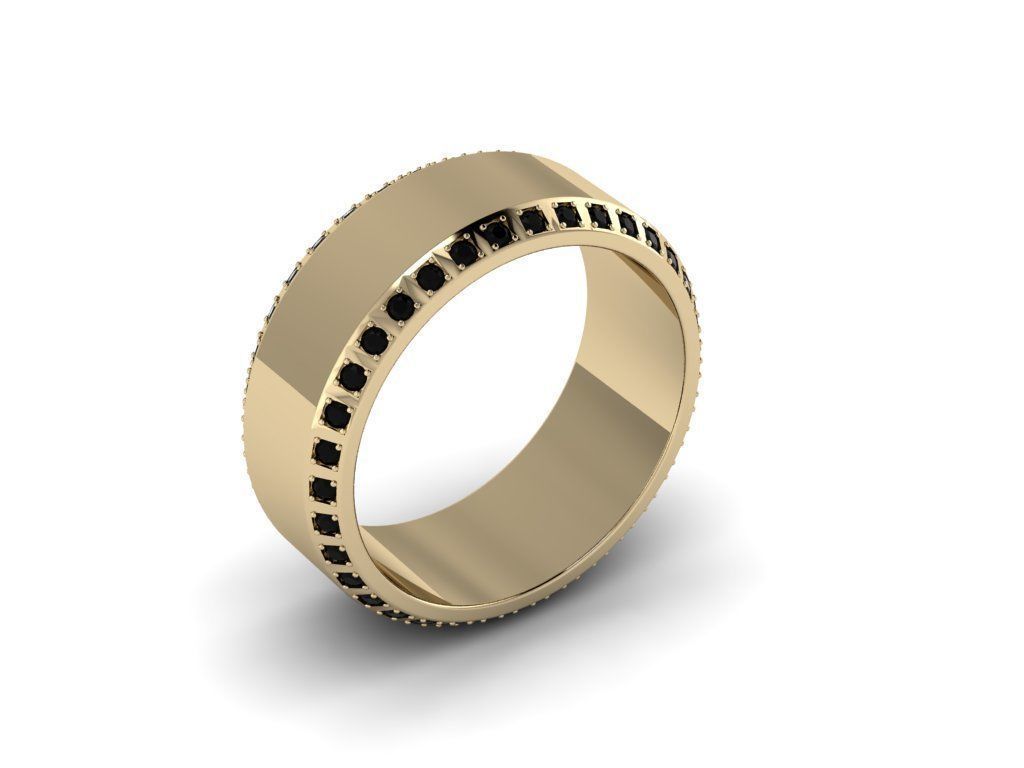 männer schmuck ring 006 essen männlich chrom mode luxus glasiert kinematographie isoliert maschinen disjunkt stahl druckbar sterling weiß silber ringe 3D print model - Mito3D