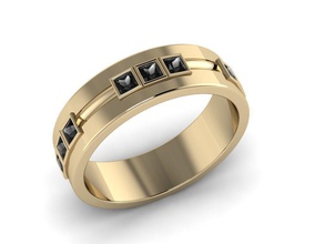 homens jewerly anel 019 homem do sexo masculino jóias ouro luxo platina o google chrome para sempre a moda brilhando engajamento precioso printable sterling de prata gem diamante da forma beleza anéis 3d print model - Mito3D