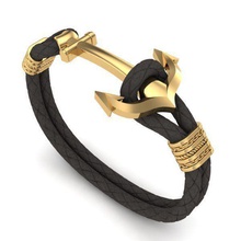 men leather bracelet jewelry menbracelet tessel bracelettesselcaps gold silver jewel charm braceletcharm bracelets 3d print model - Mito3D