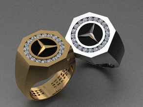 men ring gold silver diamond printable gem sterling wedding luxury jewel onyx shayeste design jewelry print rings 3d print model - Mito3D