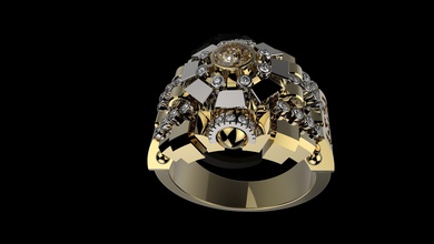 uomini n30 gioielli oro anello argento diamante gemma gioiello di fidanzamento stampabile matrimonio la sterlina moda brillante bianco diamanti anelli 3d print model - Mito3D