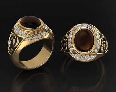 men oval fashion ring diamond jewelry rings gold printable silver jewellery wedding engagement royaldesign royaldesign2018 brilliant sterling 3dmmodel 3djewelry 3d print model - Mito3D