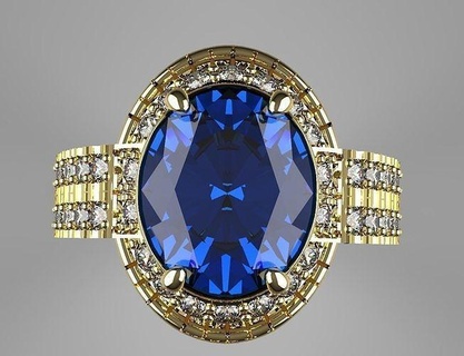 men oval ring stones 3d printing stl stone male jewelry diamond brilliant printable gold sapphire rings 3d print model - Mito3D