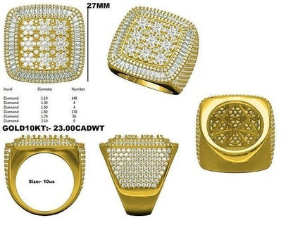 hombres ring 02 anillo joyería joya plata imprimible diamante libra esterlina collar platino blanco compromiso dedo oro Moda belleza Boda anillos 3d print model - Mito3D