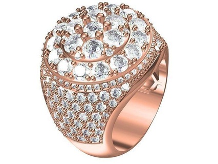 homens ring 14 anel joalheria argolas ouro moda prata diamante homem jóias jóia Projeto gema Casamento noivado 3d print model - Mito3D