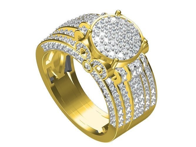 hombres ring 17 joyería joya anillos anillo oro moda plata diamante hombre imprimible diseño colgante pendiente boda 3D print model - Mito3D