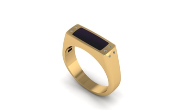 men ring jewelry rings fashion gold diamond 3d print model - Mito3D