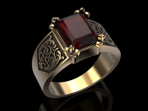 les hommes de l'anneau bijoux d'impression 3dprinted imprimable anneaux la conception joyau or mode printabl l'impression d'autres le prototypage d'argent rayonnante 3d print model - Mito3D