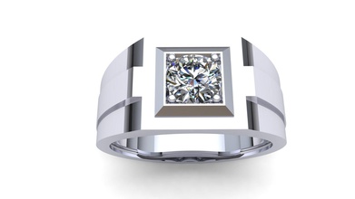 Männer-ring Schmuck ring Männer Mode gem diamond gold engagement Juwel cad Silber Diamant-ring Edelstein Hochzeit weiß Ringe 3d print model - Mito3D
