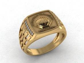 men ring jewelry gold fashion man diamond gem rings 3d print model - Mito3D