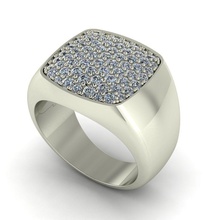 hombres anillo oro joyería joya diamantes anillos 3d print model - Mito3D