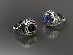 hombres anillo joyería joya plata imprimible libra esterlina anillos 3d print model - Mito3D