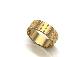 men ring design man gold steel printable editable rhino sterling lowpoly resizable matrix 3d fashion mesh luxury jewelry rings 3d print model - Mito3D