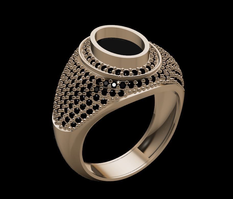 men ring earring gold silver jewel jewellery jewelry rings 3D print model - Mito3D