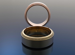 homens anel imprimível esterlina moda corpo prata jóia jóias Casamento noivado diamante beleza platina 3d print model - Mito3D