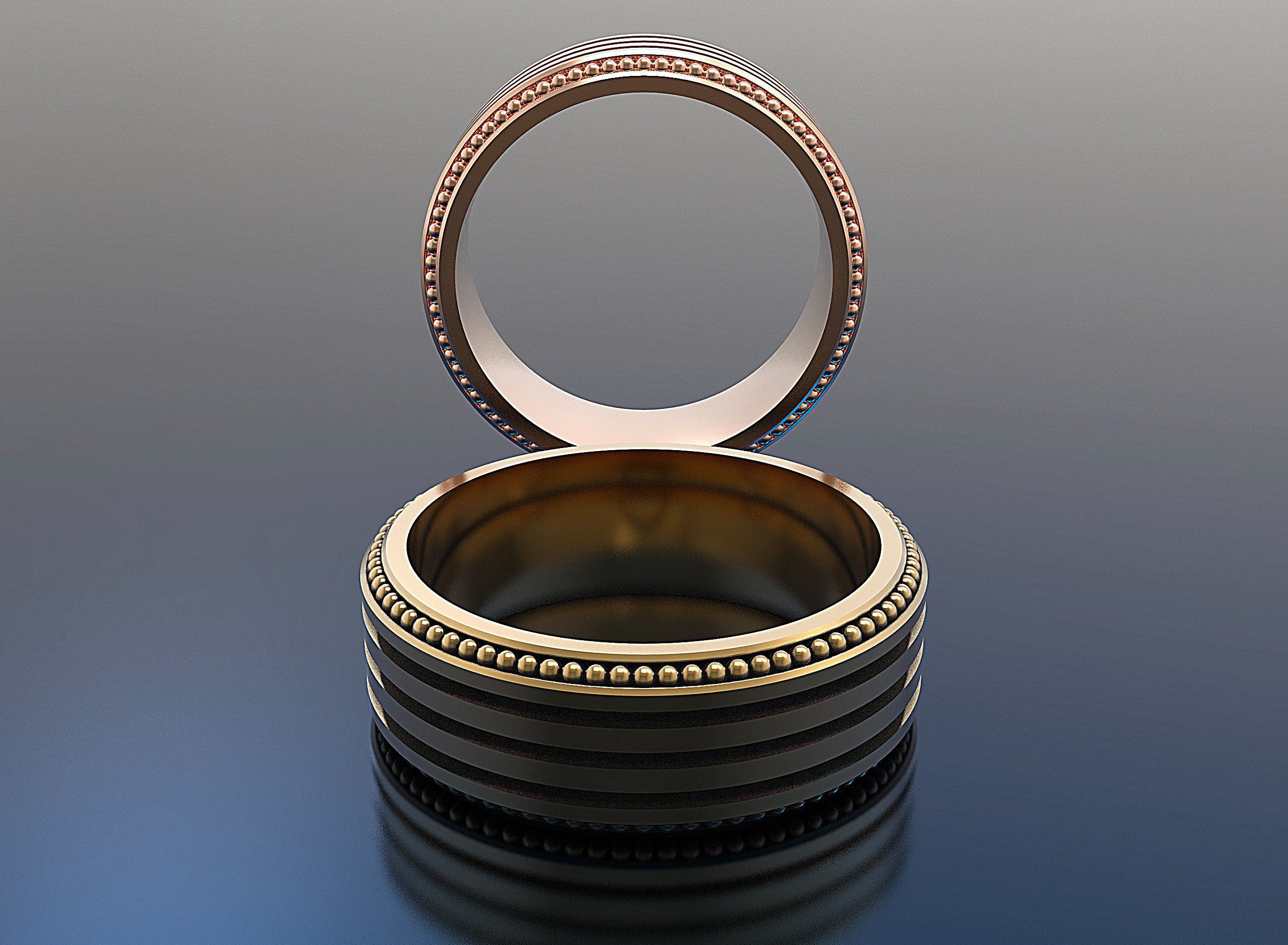 homens anel ouro joalheria prata imprimível diamante jóia jóias Casamento gema noivado moda 3D print model - Mito3D