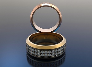 homens anel ouro prata jóias jóia diamante brilhante Casamento moda joalheria arte beleza 14k plat platínio yelloy luxo argolas 3d print model - Mito3D