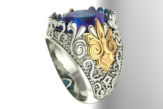 hombres anillo rubí imprimible amatista Boda plata oro joya joyería diamante Moda compromiso belleza anillos platino blanco dedo topacio 3d print model - Mito3D