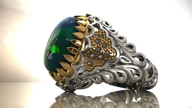 männer ring rubin druckbar amethyst hochzeit silber gold juwel brillant schmuck diamant mode engagement schönheit ringe 3d print model - Mito3D