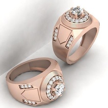 Männer Ring Gold Schmuck Silber Diamant brillant Mode Hochzeit Juwel Engagement druckbar Schönheit Rubin Saphir Ringe 3d print model - Mito3D