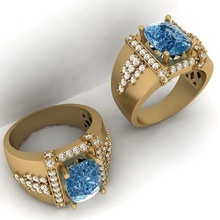 hommes bague or bijoux argent diamant brillant mode mariage gemme engagement bijou imprimable beauté rubis saphir anneaux 3d print model - Mito3D