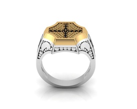 uomini anello gioielli gioiello uomo stampabile argento la sterlina di diamanti moda anelli 3d print model - Mito3D