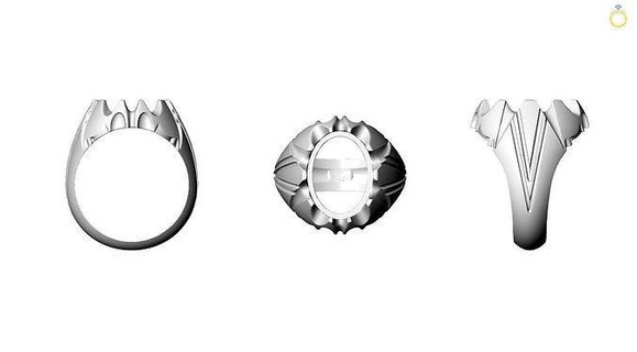 Männer Ring Schmuck Design Juwel Gold druckbar Ringe Diamant Silber Hochzeit 3d print model - Mito3D