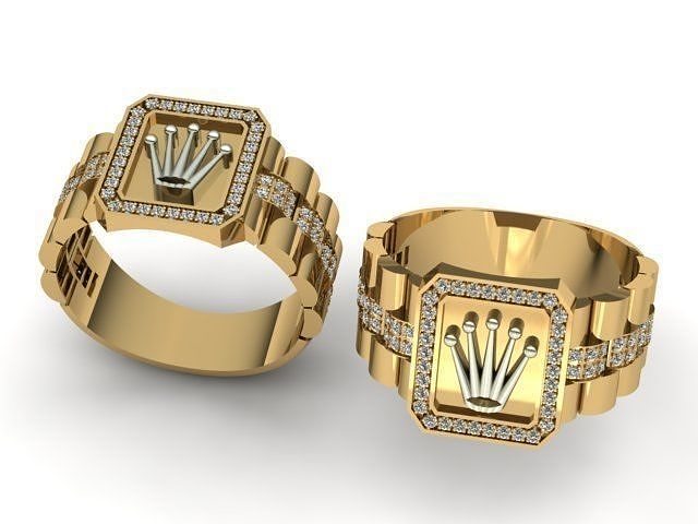 Hommes ring999 bague diamant bijoux mariage imprimable anneaux homme conception engagement mode Vêtements vêtements beauté Masculin gemme bijou 3D print model - Mito3D