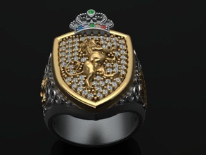 erkekler 03 yüzük takı lüks yazdırılabilir sterling elmas shayeste tasarım Gümüş gergedan zbrush baskı sanat lannister oyun thrones leo aslan lord altın 3d print model - Mito3D